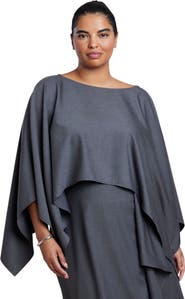 ELOQUII Draped Cape Top