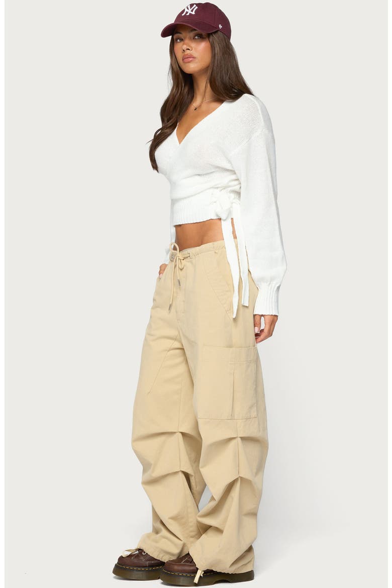 Stella Wrap Knit Cardigan, Alternate, color, WHITE