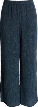 Eileen Fisher Slit Hem Plissé Ankle Pants