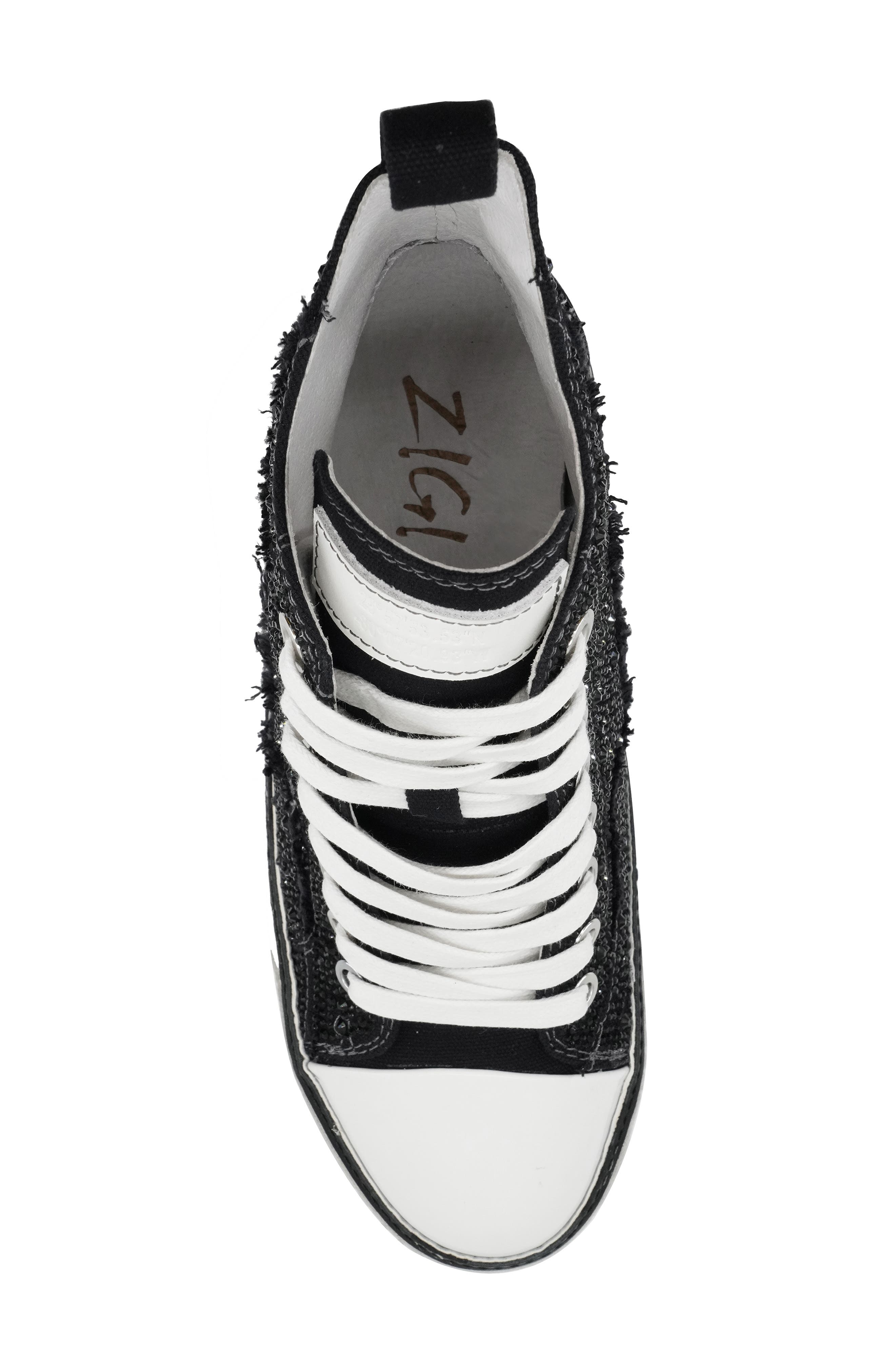 ZIGI Carmensa High Top Platform Sneaker, Alternate, color, Black