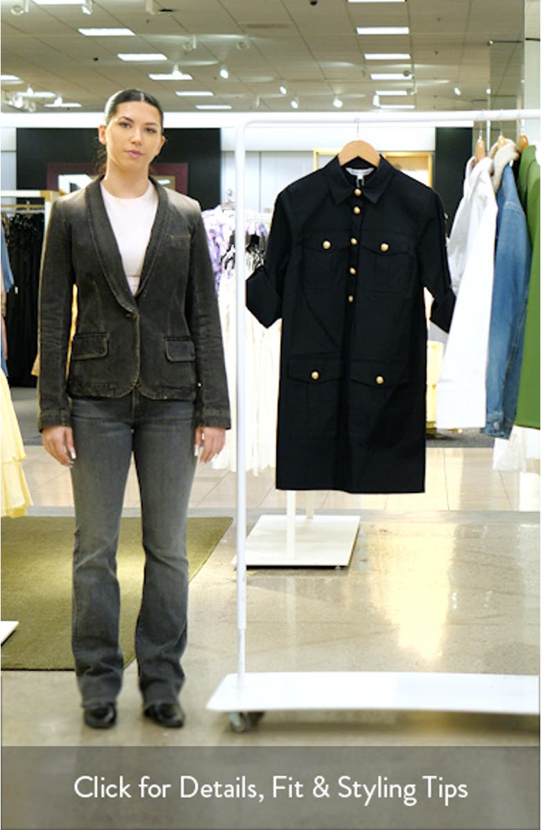 Saude Long Sleeve Stretch Cotton Dress, sales video thumbnail