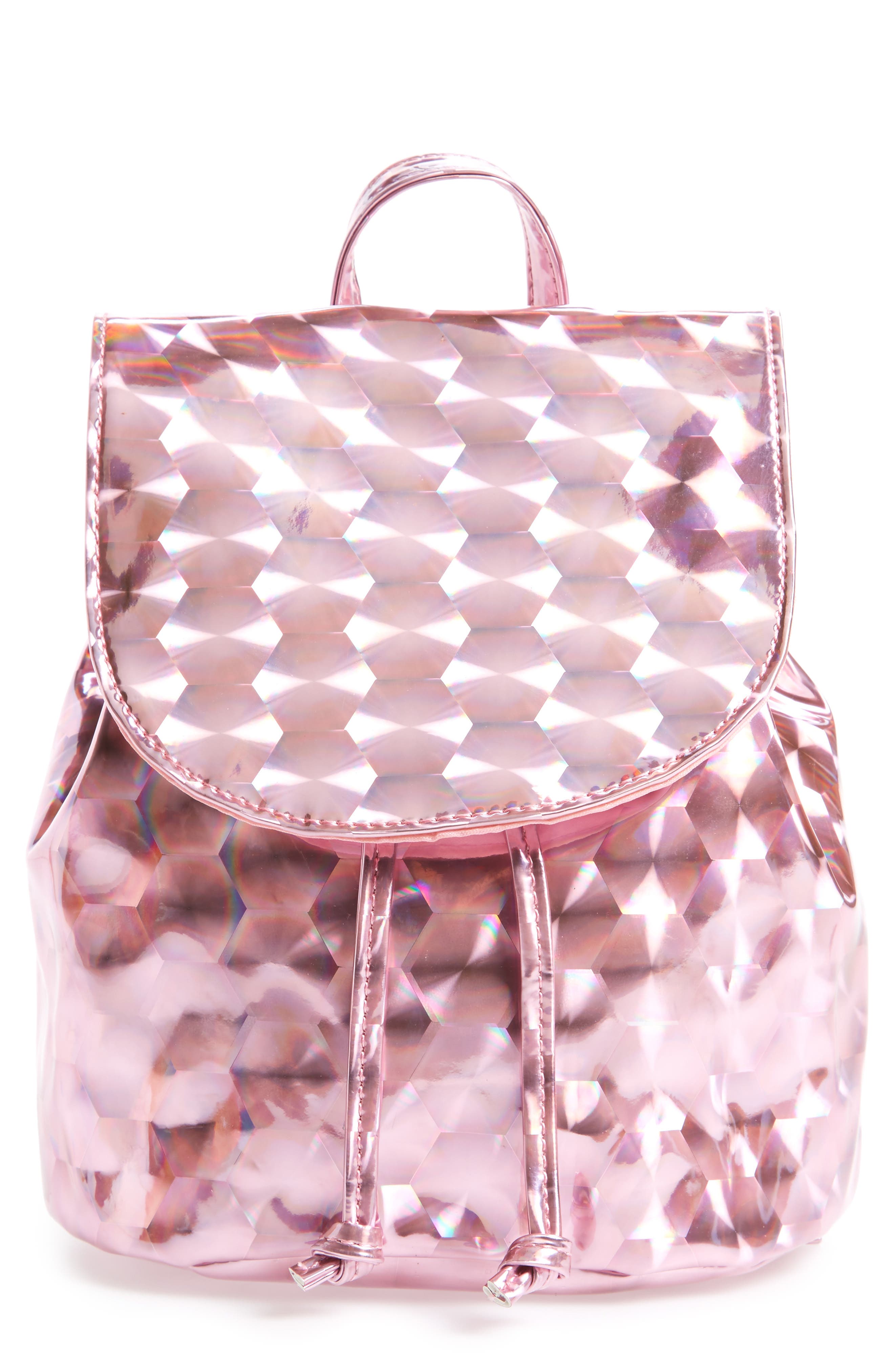 DEB & DAVE ACCESSORIES Hologram Backpack, Main, color, 