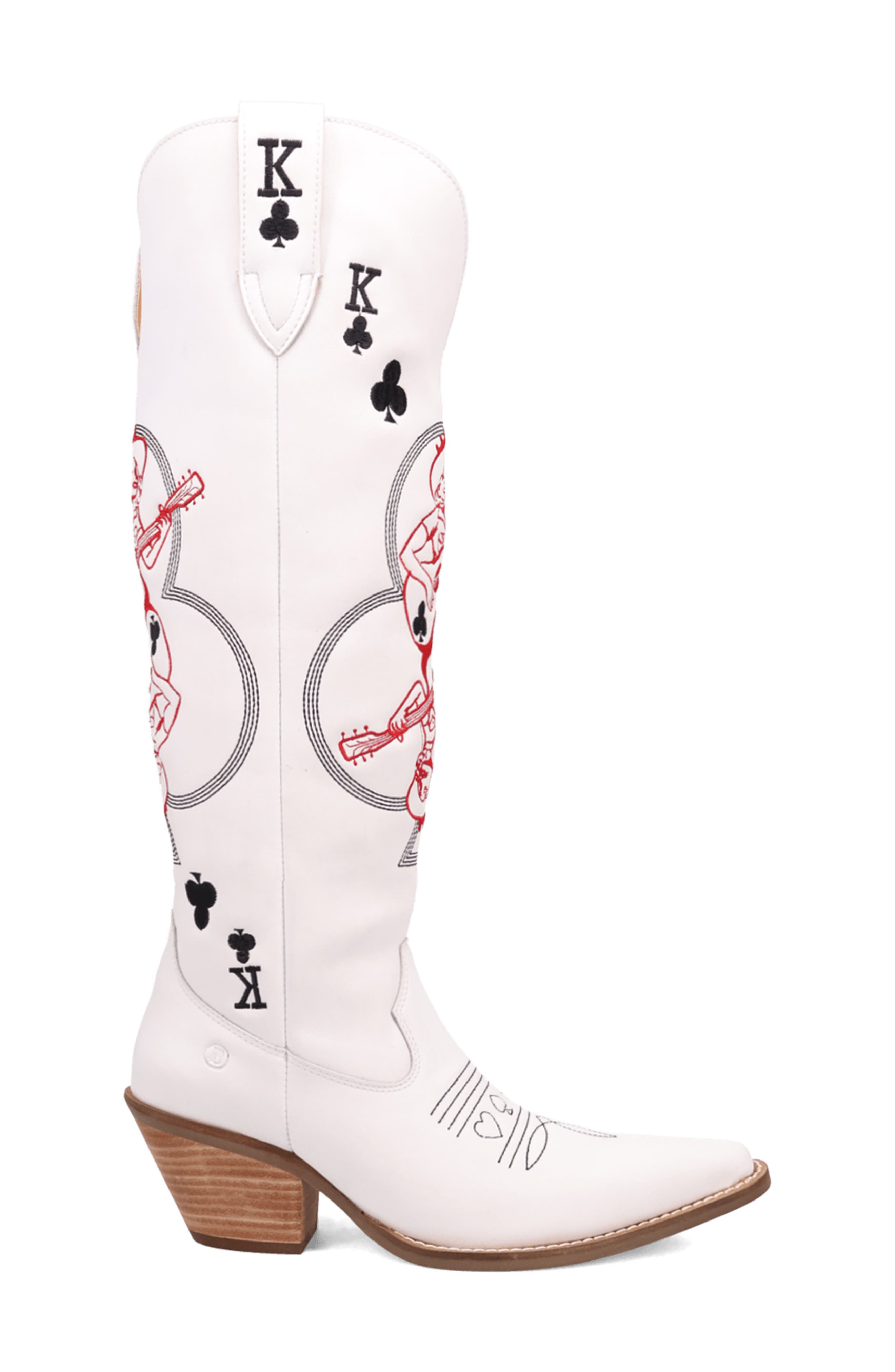 King of Clubs Western Boot, Alternate, color, WHITE
