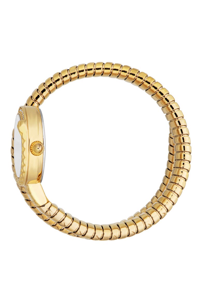 Coiled Snake Bracelet Watch, 22mm, Alternate, color, GOLD