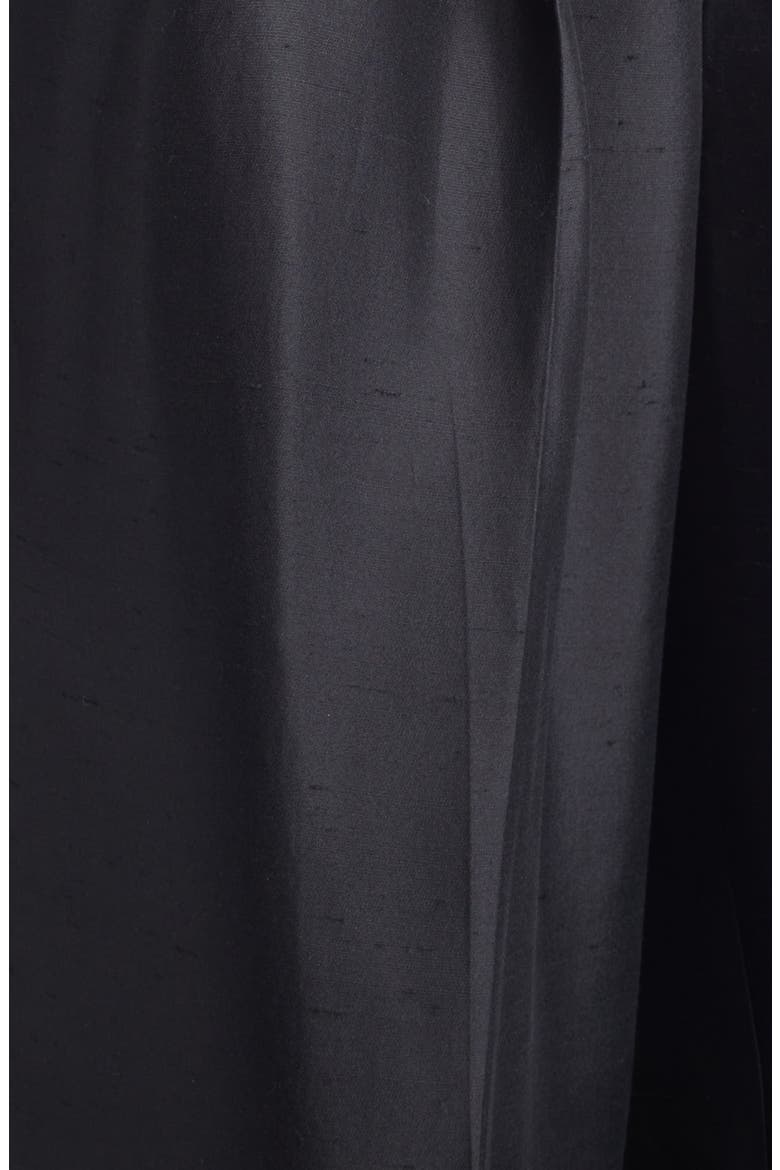 Condesa Corseted Shantung Silk Trousers, Alternate, color, BLACK