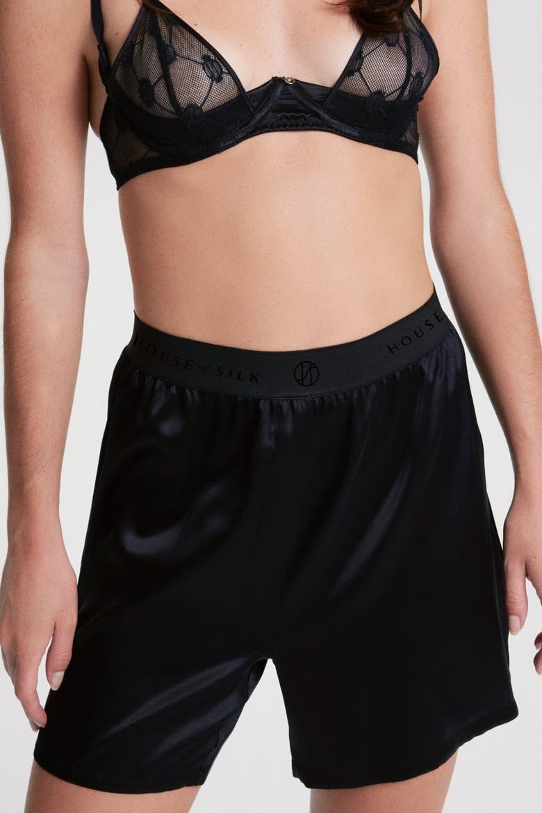 Unisex Silk Boxer, Alternate, color, Black