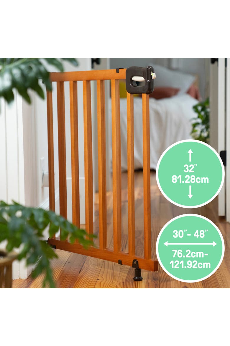 The Stairway 48W Series Pet and Baby Gate, Alternate, color, NATURAL