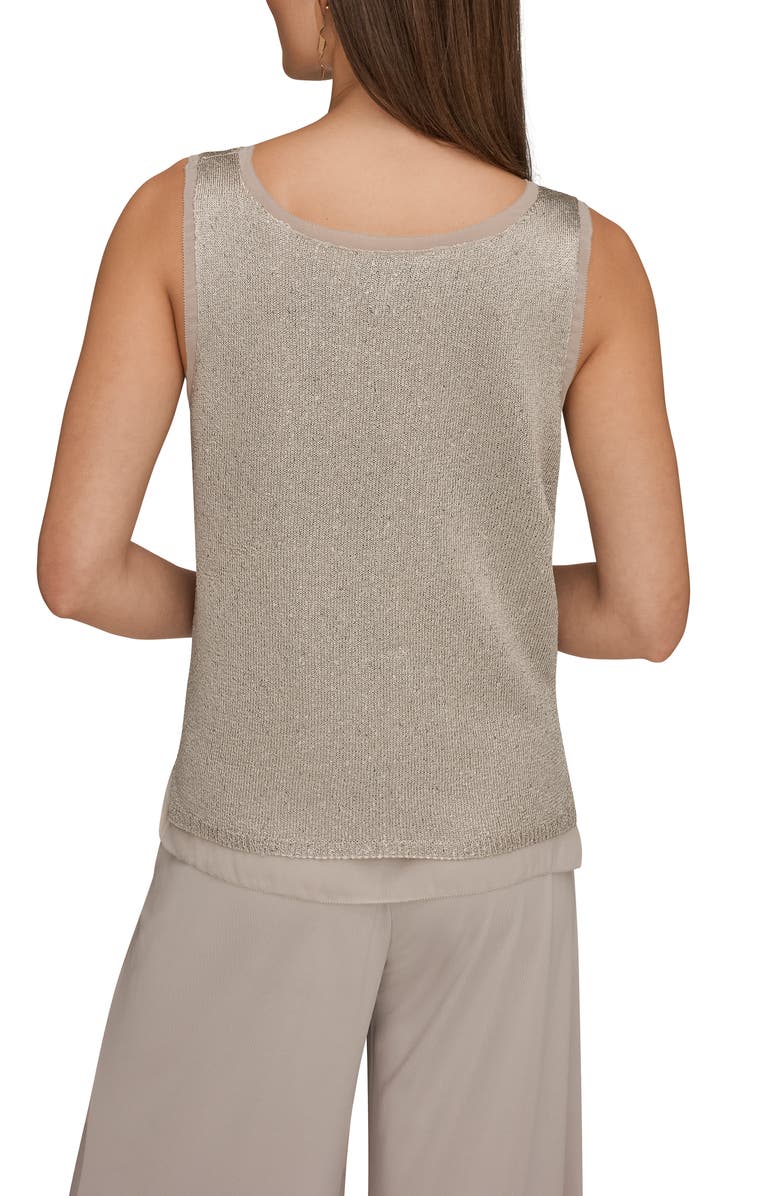 Donna Karan New York Sequin Shell Top, Alternate, color, Tuscan Grey