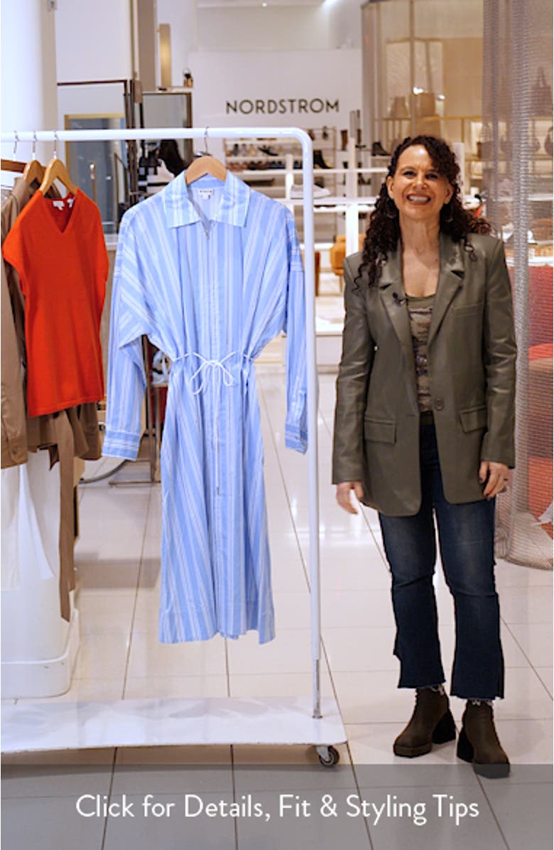 Chi Stripe Midi Shirtdress, sales video thumbnail