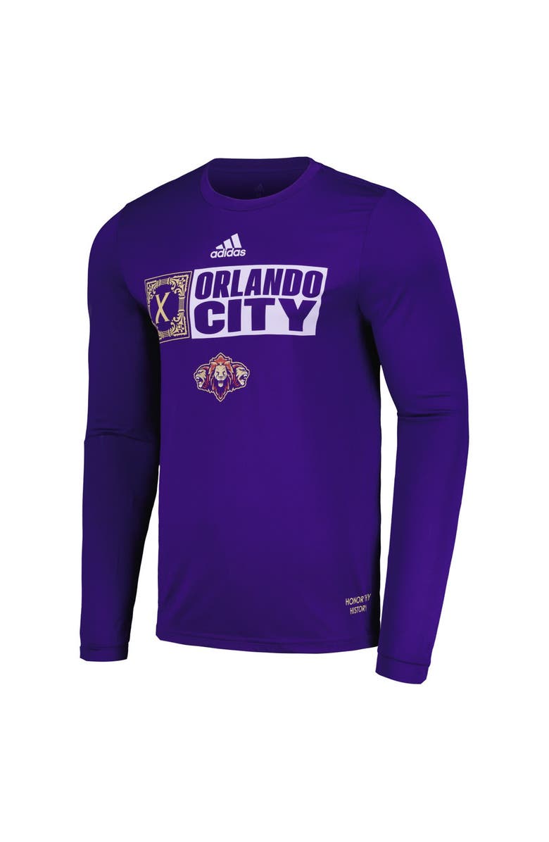 adidas Men's adidas Purple Orlando City SC 2024 Jersey Hook AEROREADY Long Sleeve T-Shirt, Alternate, color, Purple