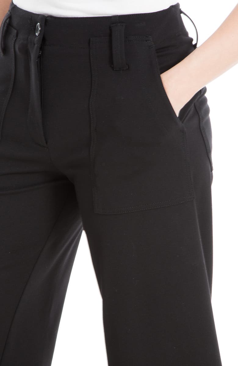 MAX STUDIO Crop Wide Leg Pants, Alternate, color, Black-Black