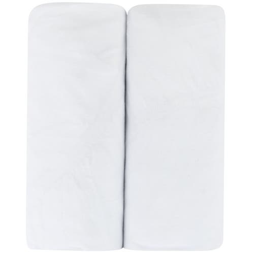 ZZDNU Crib Sheet Set Baby Fitted Crib Sheet Set 2 Pack in Solid White  product