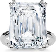 Bliss Diamond Certified 10Ct Emerald Cut Diamond Solitaire Engagement Ring 14k Gold Lab Grown