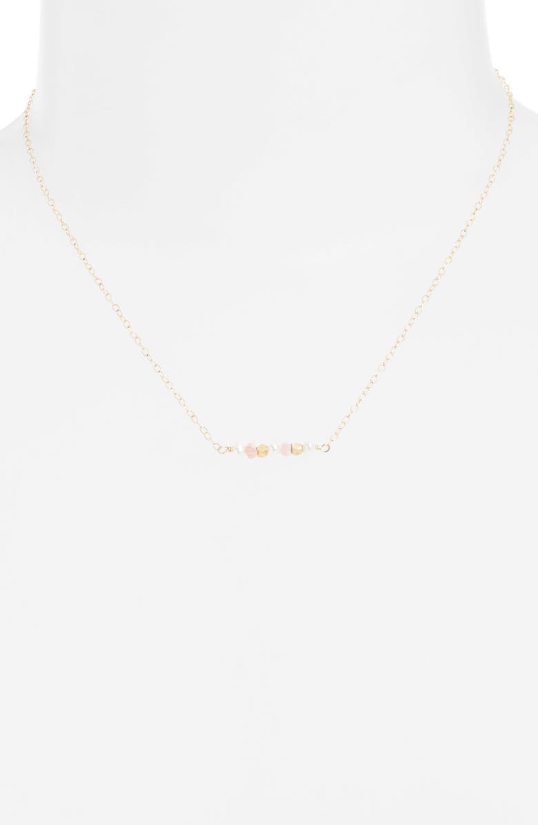 Kiara by Ki-Ele Emilia Bar Necklace, Alternate, color, Gold