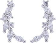 AREA STARS Mitra White Gold Earrings