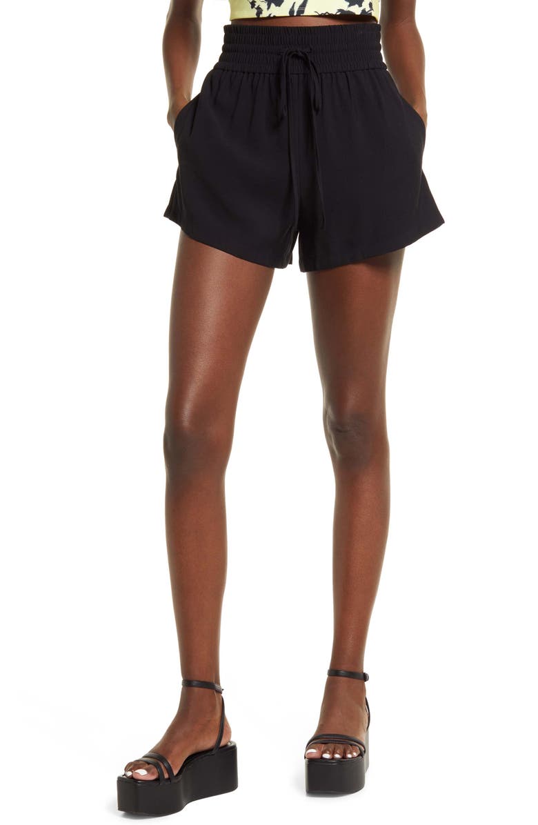 Open Edit Tie Waist Pull-On Shorts, Main, color,