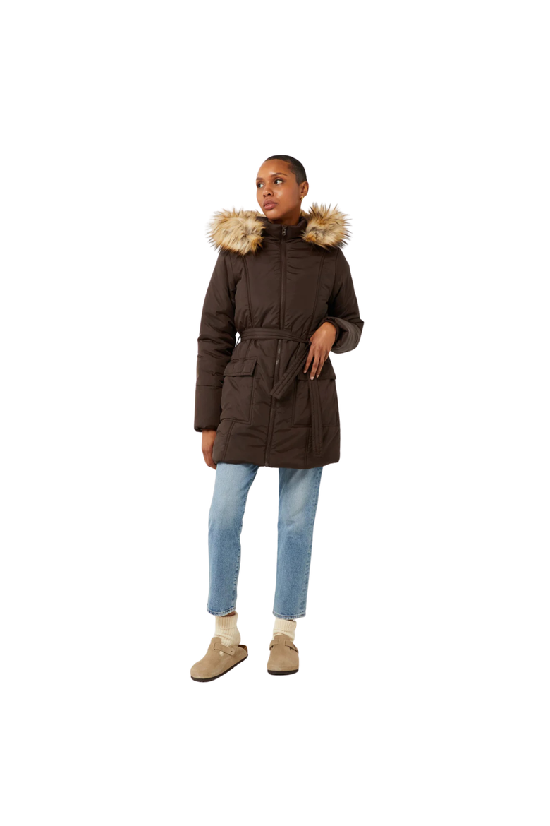 Rachel - 3 in 1 Maternity Coat With Belt, Alternate, color, Dark Chocolate