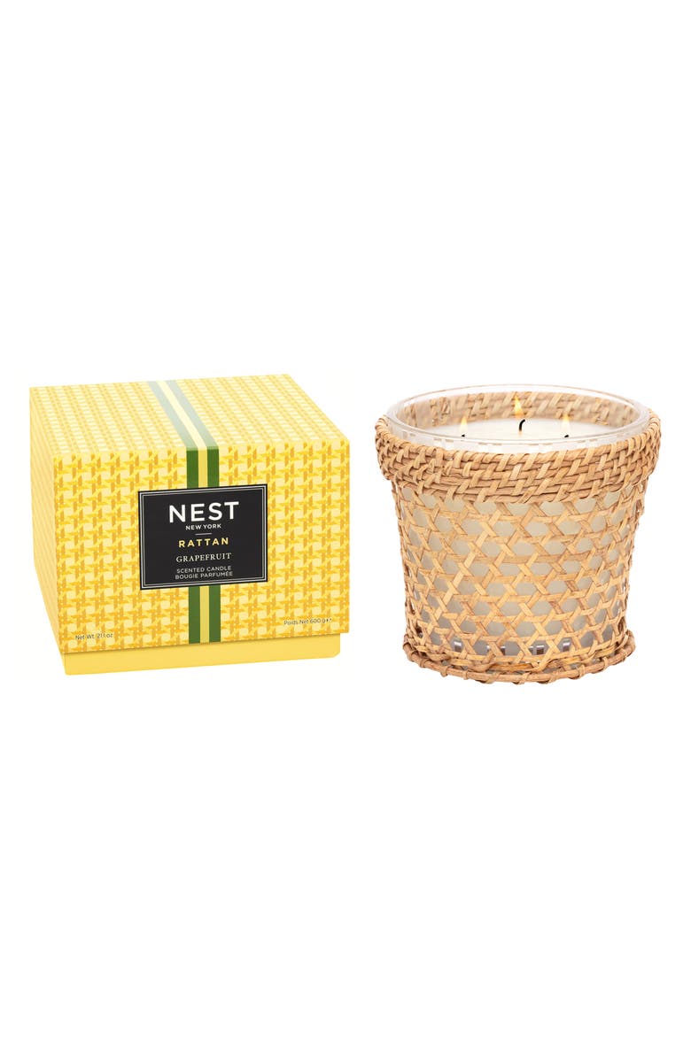 NEST New York Rattan Grapefruit Scented Candle, Alternate, color, 