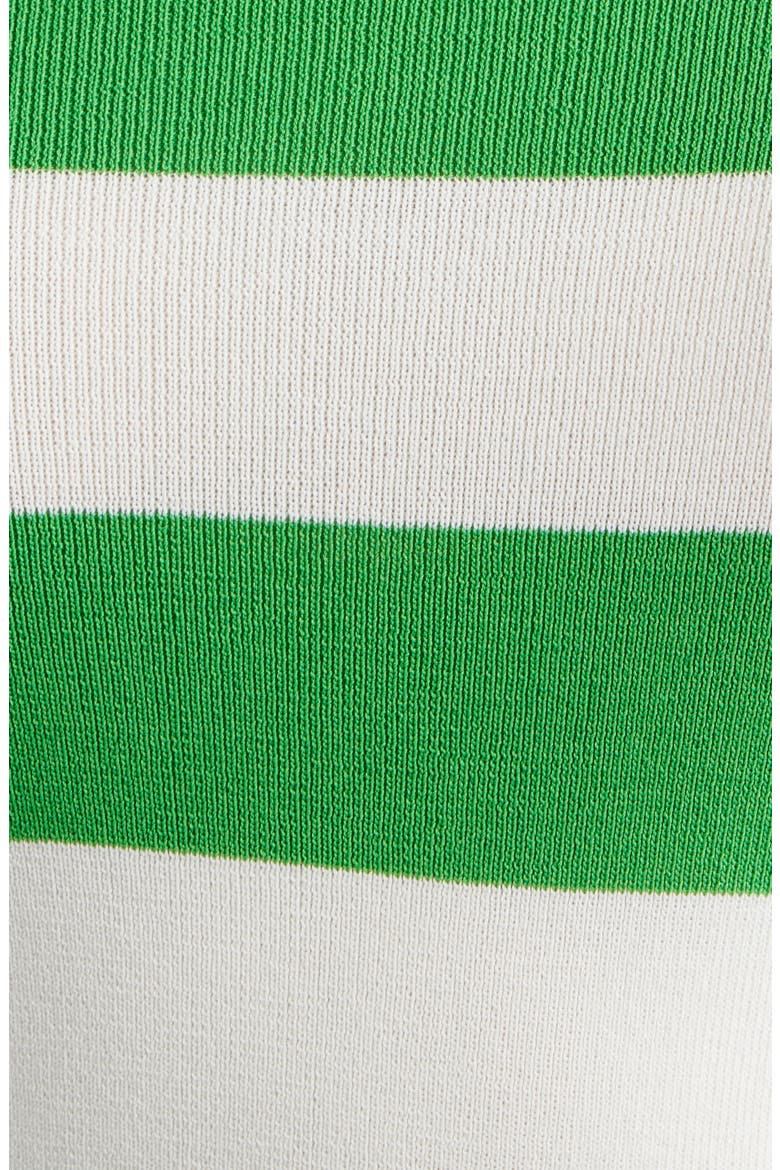 Gia Stripe Tie Side Crop Cotton Blend Top, Alternate, color, GREEN/ WHITE