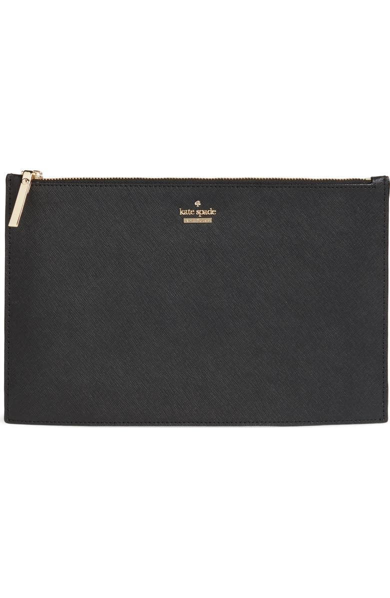Kate Spade New York cameron street lilia leather clutch, Main, color,
