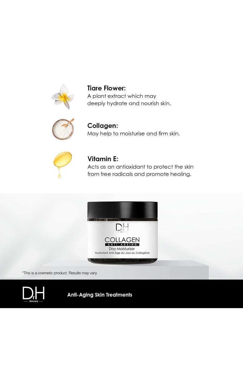 Dr H Collagen Anti-Ageing Day Moisturiser 60ml x 3 Trio Set, Alternate, color, White