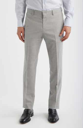 Genius Slim Fit Flat Front Wool Blend Dress Pants