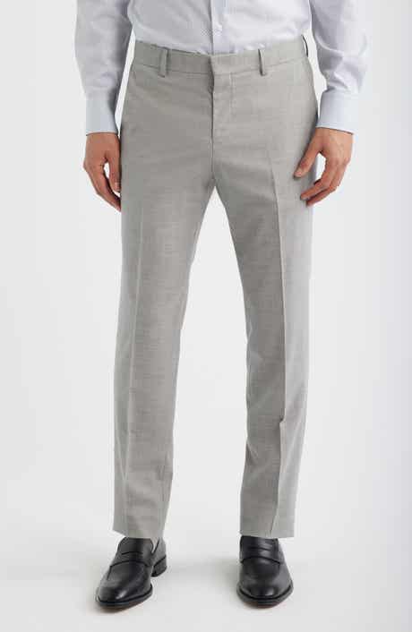 Genius Slim Fit Flat Front Wool Blend Dress Pants