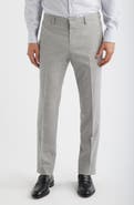 BOSS Genius Slim Fit Flat Front Wool Blend Dress Pants