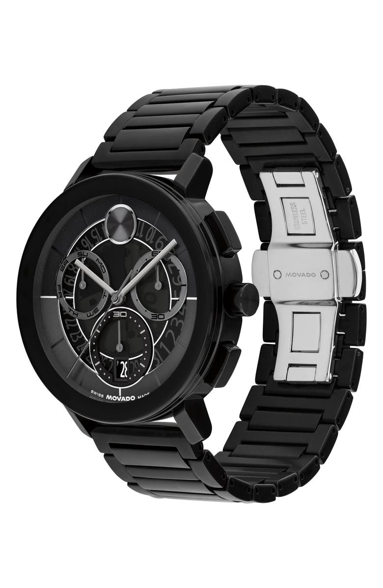 Movado Bold Evolution 2.0 Chronograph Bracelet Watch, 42mm, Alternate, color, Black