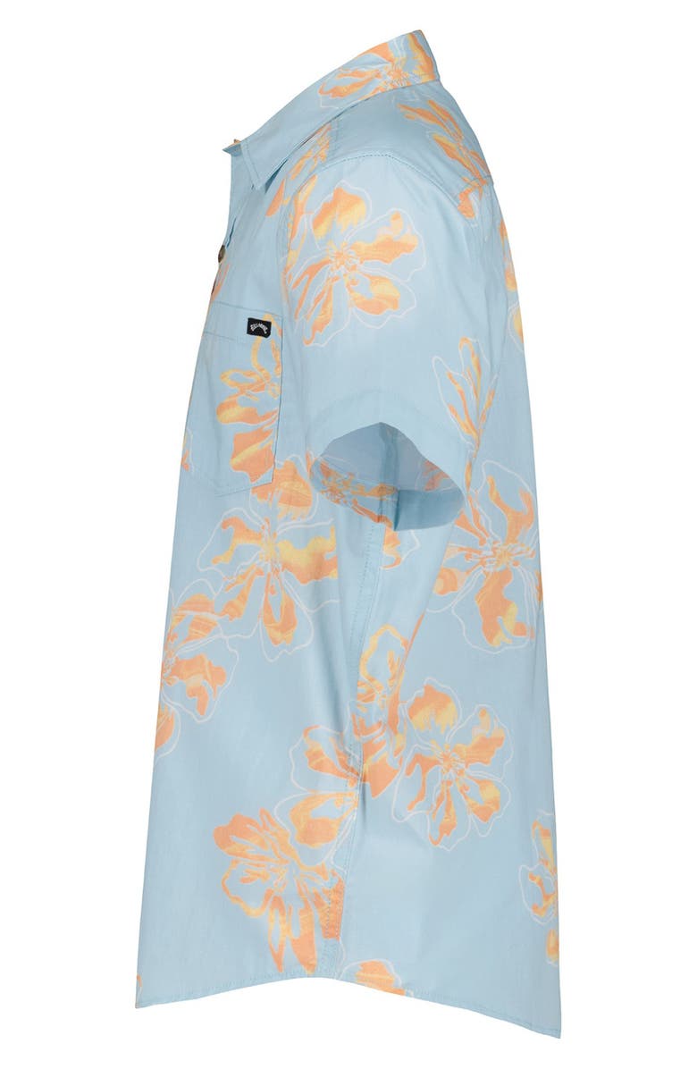 Billabong Kids' Sundays Short Sleeve Button-Up Shirt, Alternate, color, Mist Blue