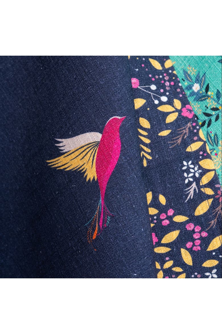 Navy Hummingbird Kitchen Dishtowel, Alternate, color, Blue