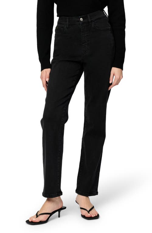 Warp & Weft Ase Stretch High Rise Straight Jean In Jet Black In Jet Black