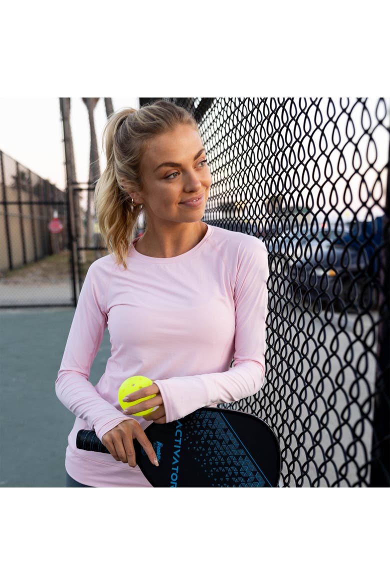 Women's Long Sleeve UV Protection Pullover Sun Shirt, Alternate, color, Tickle Me Pink