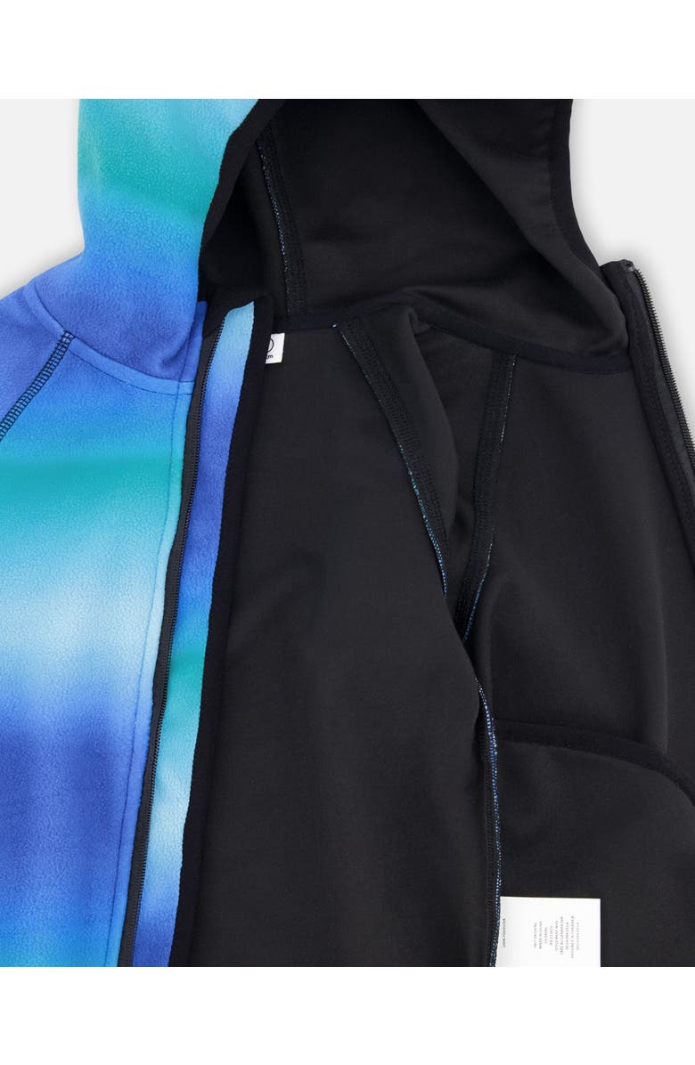 Deux par Deux Softshell Gradient Jacket, Alternate, color, Blue To Black Gradient