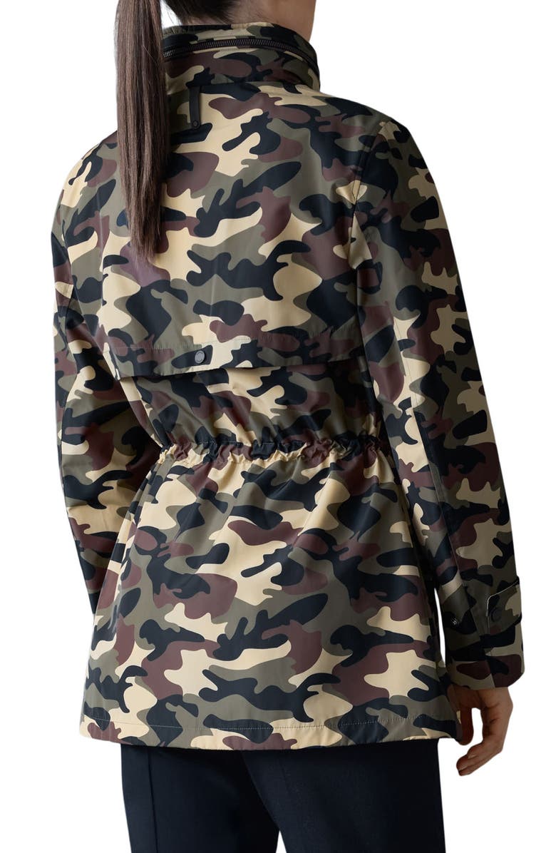 Mackage Keryn Hooded Rain Jacket, Alternate, color, Camouflage Print