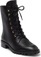 Stuart Weitzman Laine Leather Combat Boot
