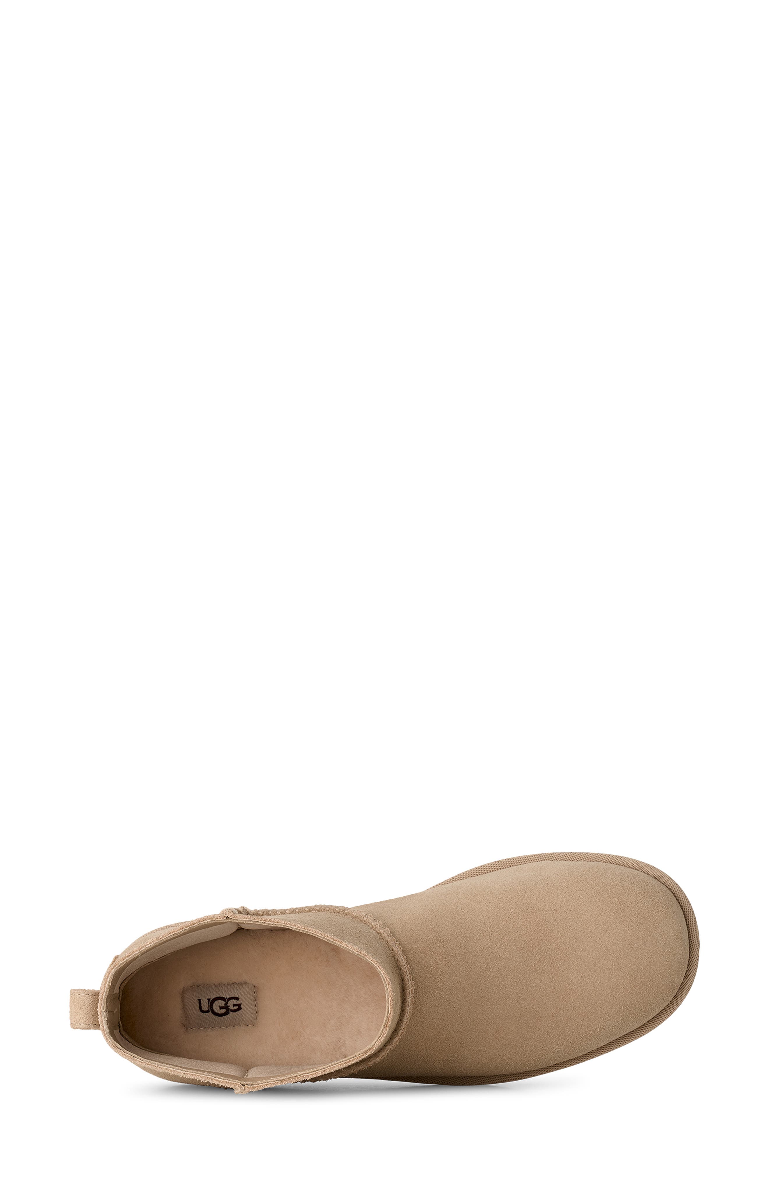 Classic Mini Deconstructed Genuine Shearling Lined Boot, Alternate, color, SAND