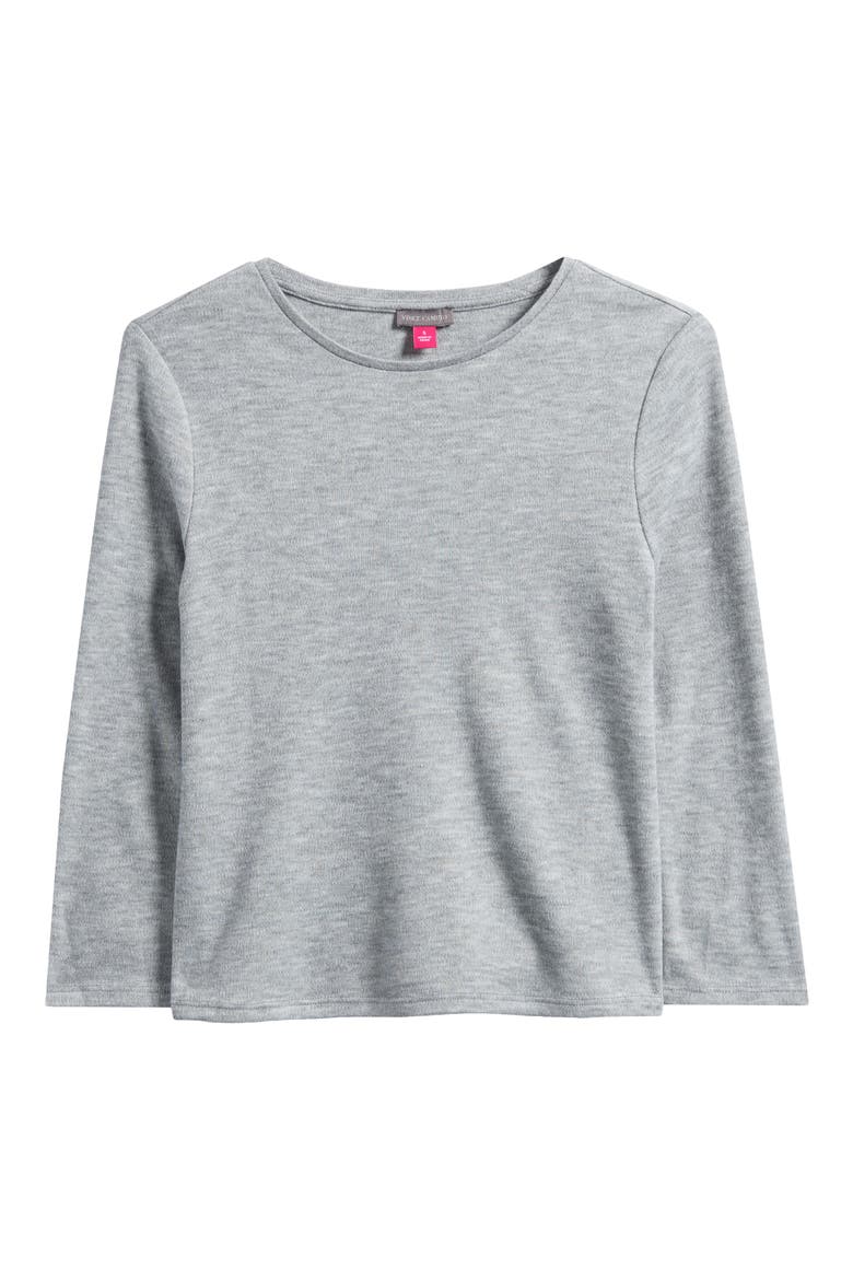Three Quarter Sleeve Knit Top, Alternate, color, SILVER HEATHER