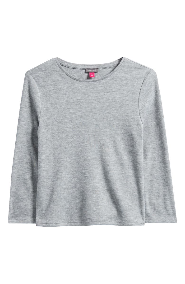 Vince Camuto Three Quarter Sleeve Knit Top, Alternate, color, Silver Heather