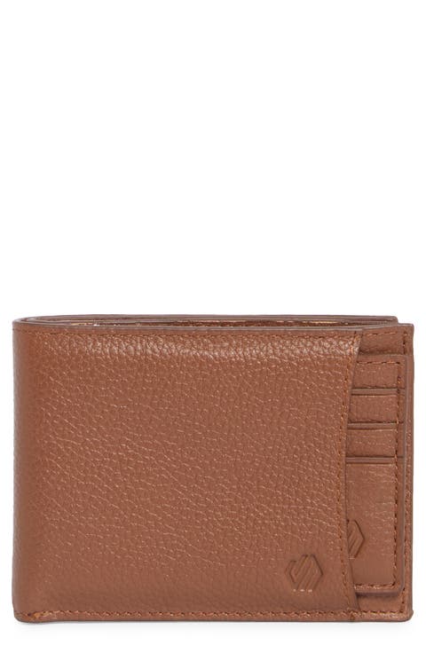 Sliding 2-in-1 Pebbled Leather Bifold Wallet