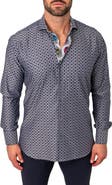 Maceoo Einstein Geo Print Contemporary Fit Button-Up Shirt
