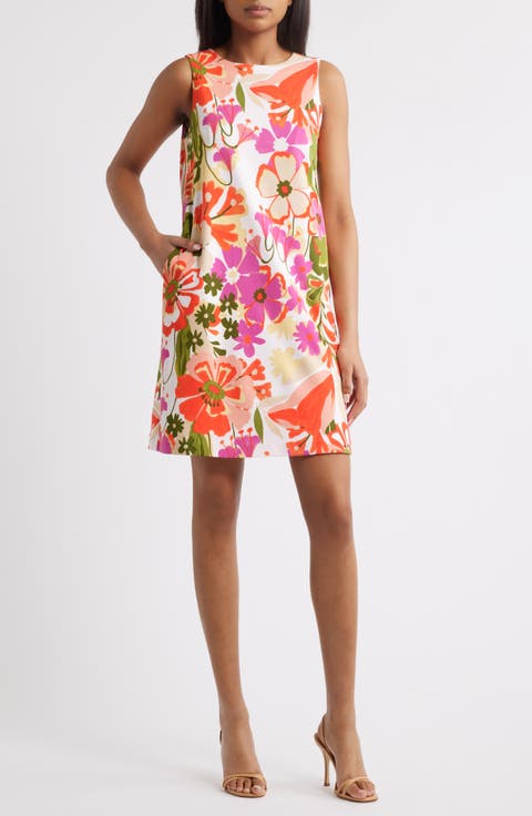 Floral Sleeveless Shift Minidress (Petite)