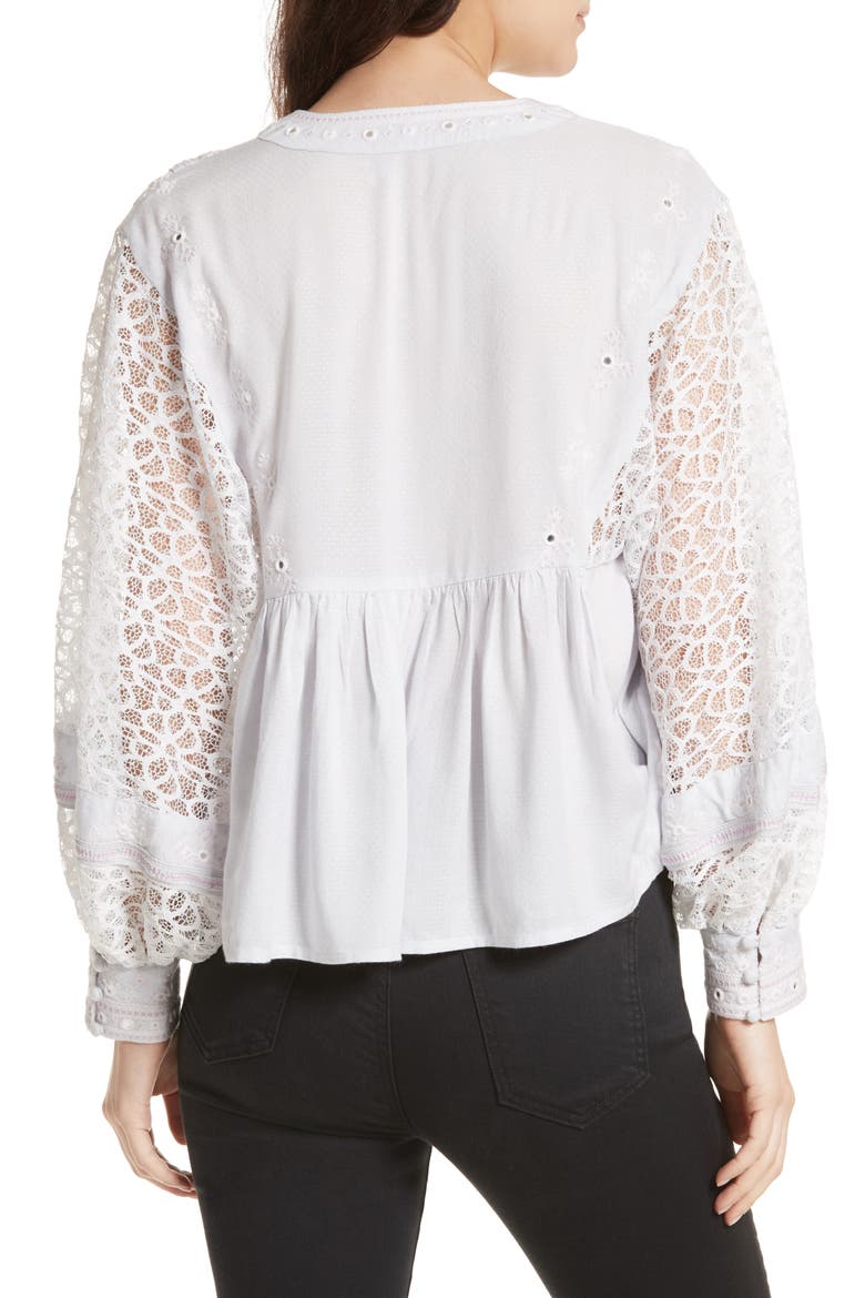 Boogie All Night Blouse, Alternate, color, BLUE