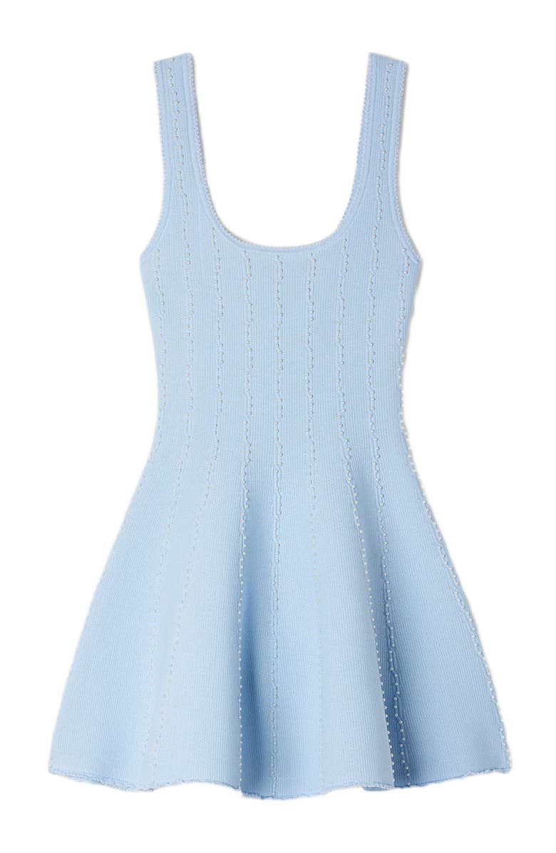 SANDRO Beaded knit short dress, Alternate, color, Sky Blue