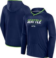 FANATICS Men's Fanatics College Navy Seattle Seahawks Transitional Defender Hoodie Long Sleeve T-Shirt