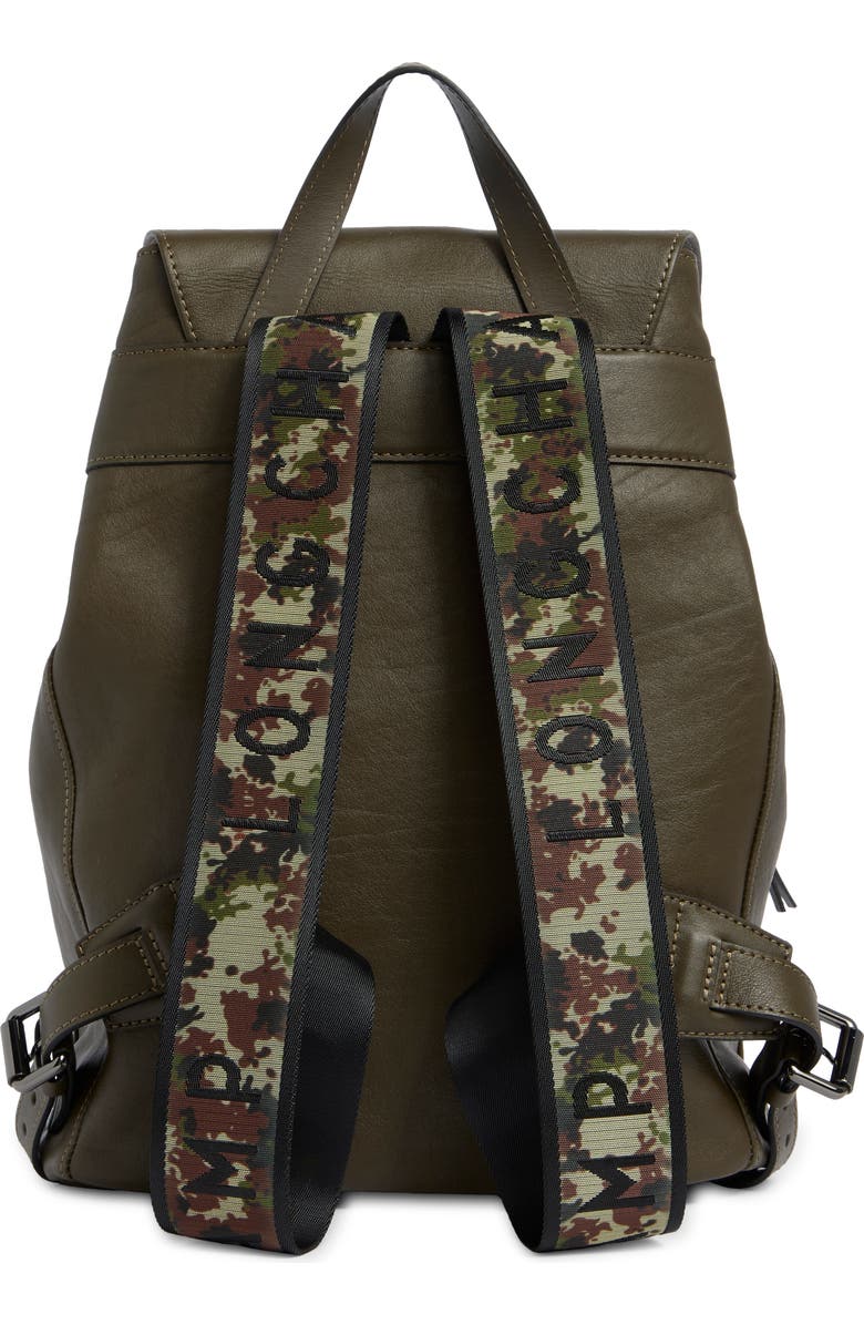 Longchamp 3D Signature Medium Leather Backpack, Alternate, color, Terra