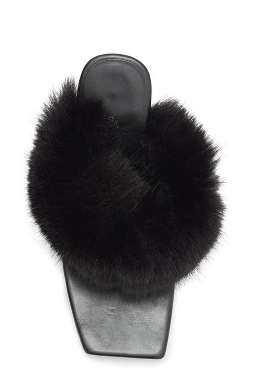 Jeffrey Campbell Delusions Faux Fur Slide Sandal In Multi