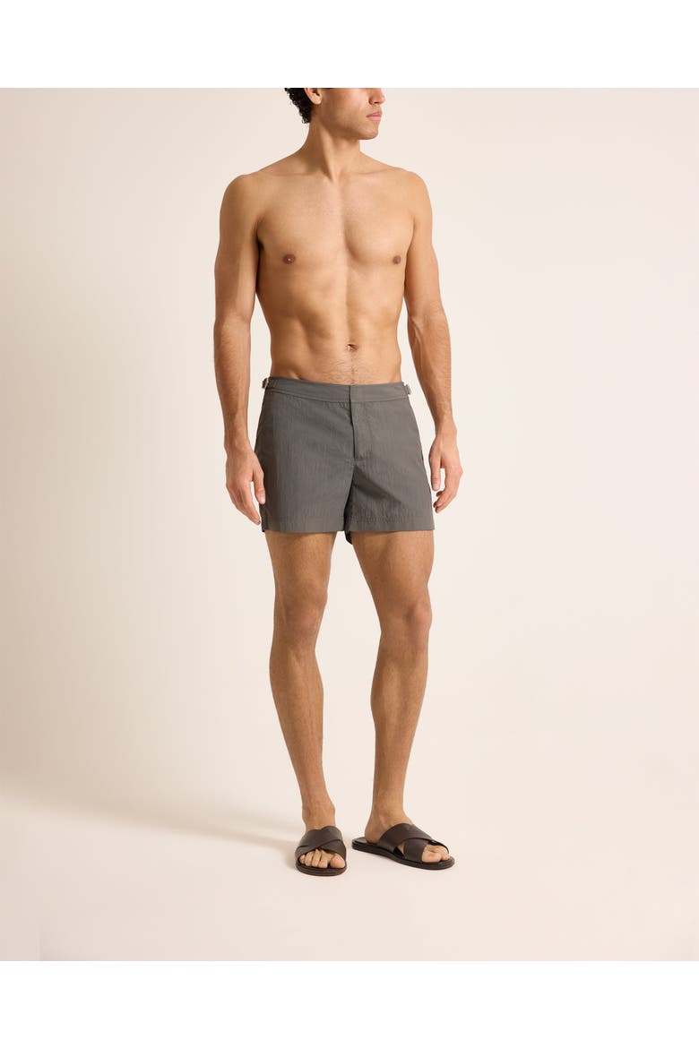 Setter Shorter Length Swim Shorts, Main, color, ELEPHANT GREY