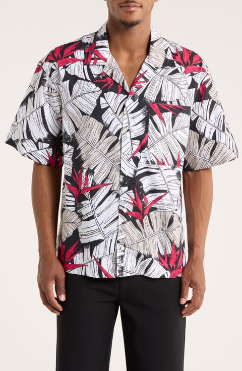 Egeeno Oversize Fit Cotton Button-Up Shirt