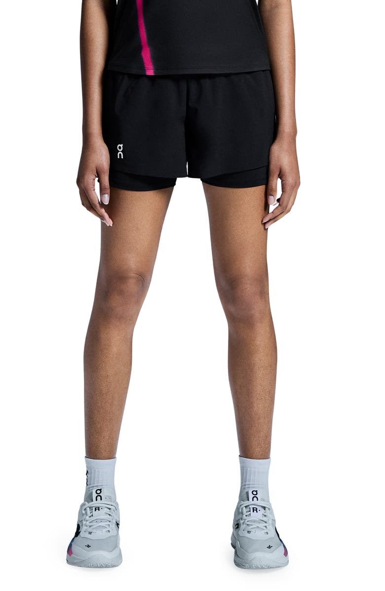 On Court 2-in-1 Tennis Shorts, Main, color, Black